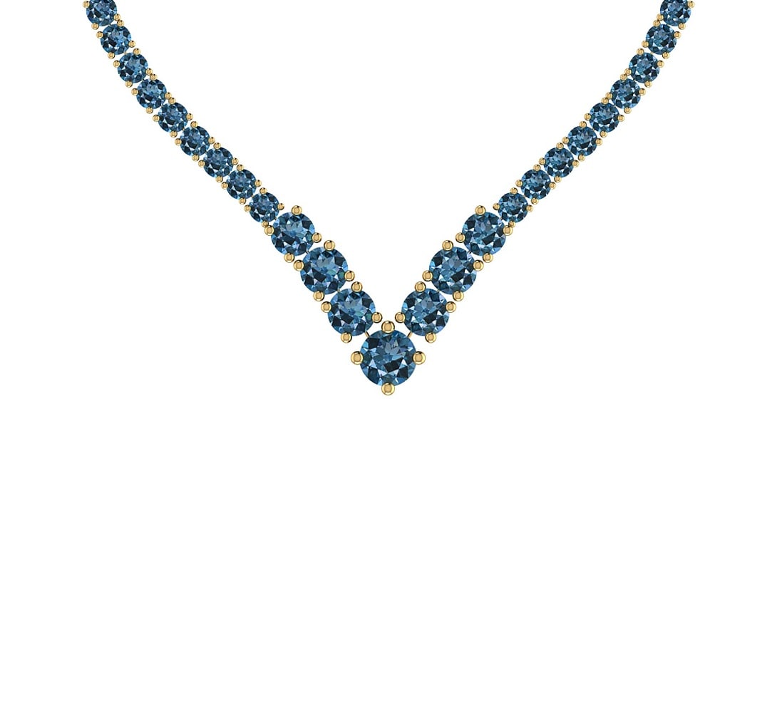 4.80 Ctw i2/i3 Treated Fancy Blue Diamond 14K Yellow Gold Necklace: Center Diamond Weight : 4.80 Ctw ( Round cut) Center Diamond Color : Treated Fancy Blue Dimaond Center Clarity : i2/i3 Center Stone Setting : Prong Metal Weight : Approx 16.60 Gram 14K Yellow Gold Lad
