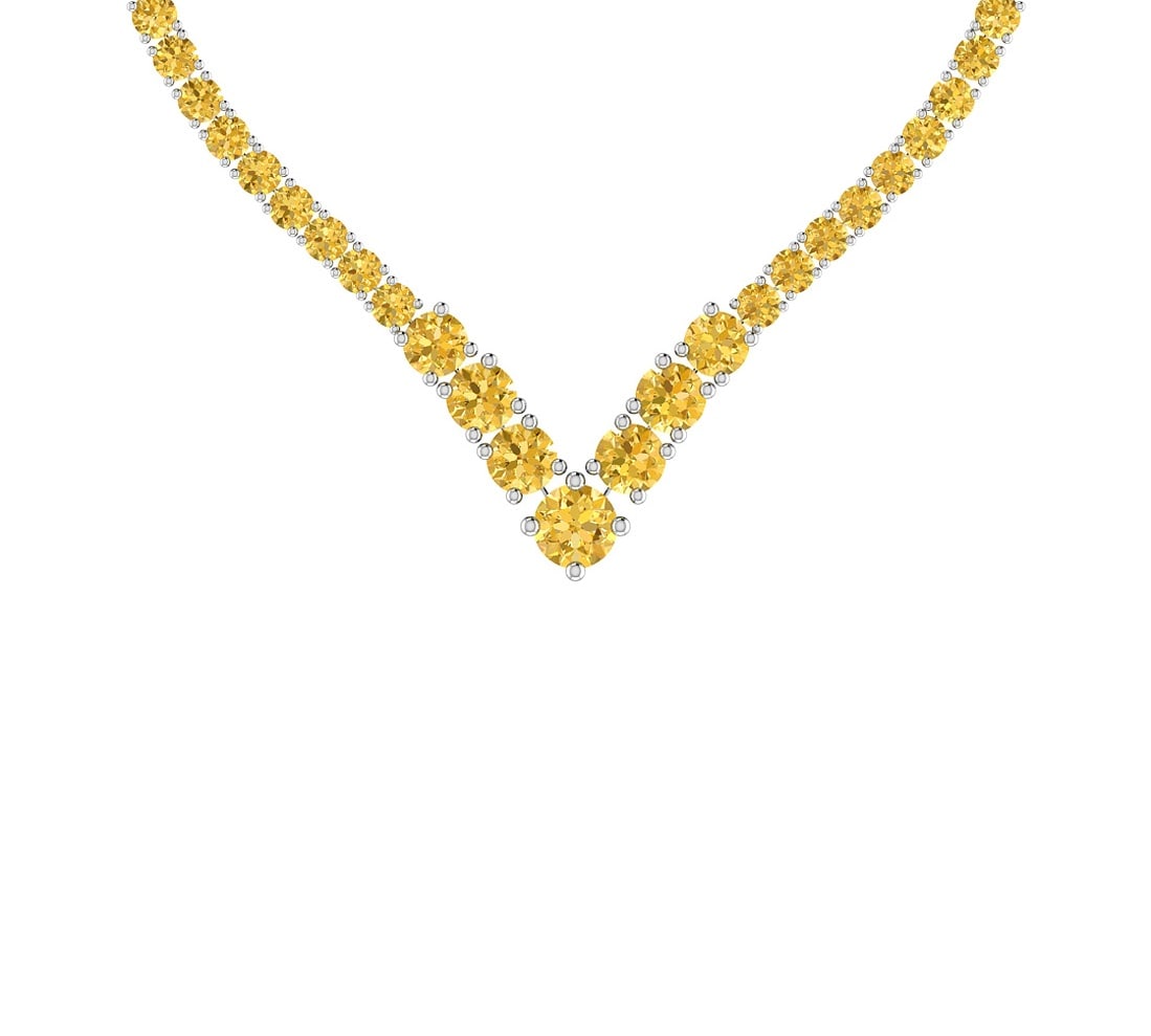 4.80 Ctw i2/i3 Treated Fancy Yellow Diamond 14K White Gold Necklace: Center Diamond Weight : 4.80 Ctw ( Round cut) Center Diamond Color : Treated Fancy Yellow Dimaond Center Clarity : i2/i3 Center Stone Setting : Prong Metal Weight : Approx 16.60 Gram 14K White Gold La