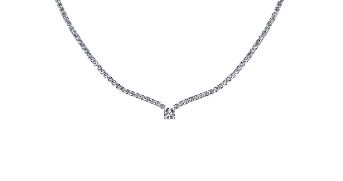 Certified 6.08 Ctw SI2/I1 Diamond 14K White Gold Necklace: Center Diamonds Approx Weight: 6.08 Ctw (Round Cut) Center Diamond Color: J-K Center Clarity: SI2/I1 Stone Setting: Prong Metal Approx Weight: 17.50 Gram 14K White Gold Necklace #PAPPS47852v7