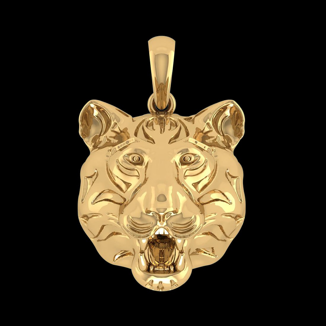 Tiger Pendant 14K Yellow Gold (1 of 3)
