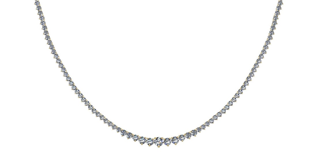 5.63 Ctw SI2/I1 Diamond 14K Yellow Gold Princess Necklace: Center Diamond Weight : 5.63 Ctw (Round Cut) Center Diamond Color :- J-K Center Clarity : SI2/I1 Stone Setting : Metal Weight : Approx 15.20 Gram 14K Yellow Gold Princess Necklace Size :-17 Inch T3-5G