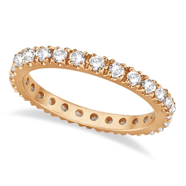 Diamond Eternity Stackable Ring Wedding Band 14K Rose Gold 0.51ctw: CENTER STONE; Diamond CENTER STONE CLARITY; SI CENTER STONE COLOR; J-K CENTER STONE SETTING; Prong SIDE STONE CLARITY; SIDE STONE COLOR; SIDE STONE SETTING; ctw OF SIDE STONE: SIDE STONE QUALITY; #PAP