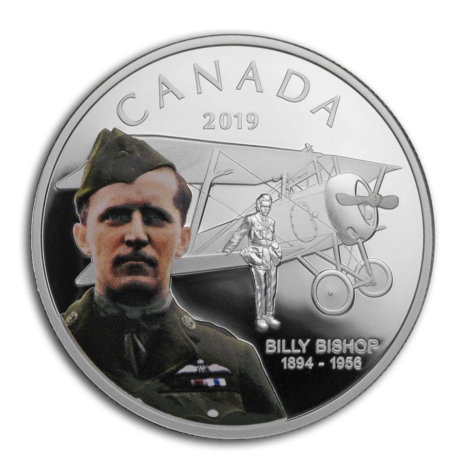 2019 RCM 1 oz Silver $20 125th Anniversary Birth of Billy Bishop: 2019 RCM 1 oz Silver $20 125th Anniversary Birth of Billy Bishop #PAPPS98499v15