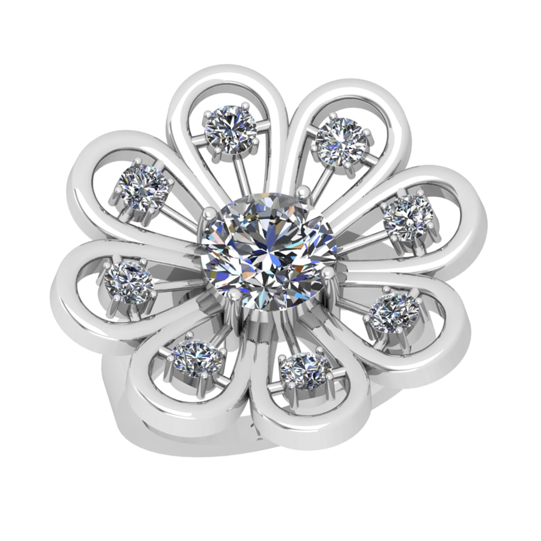 2.80 Ctw SI2/I1 Diamond 14K White Gold Engagement Ring (1 of 2)