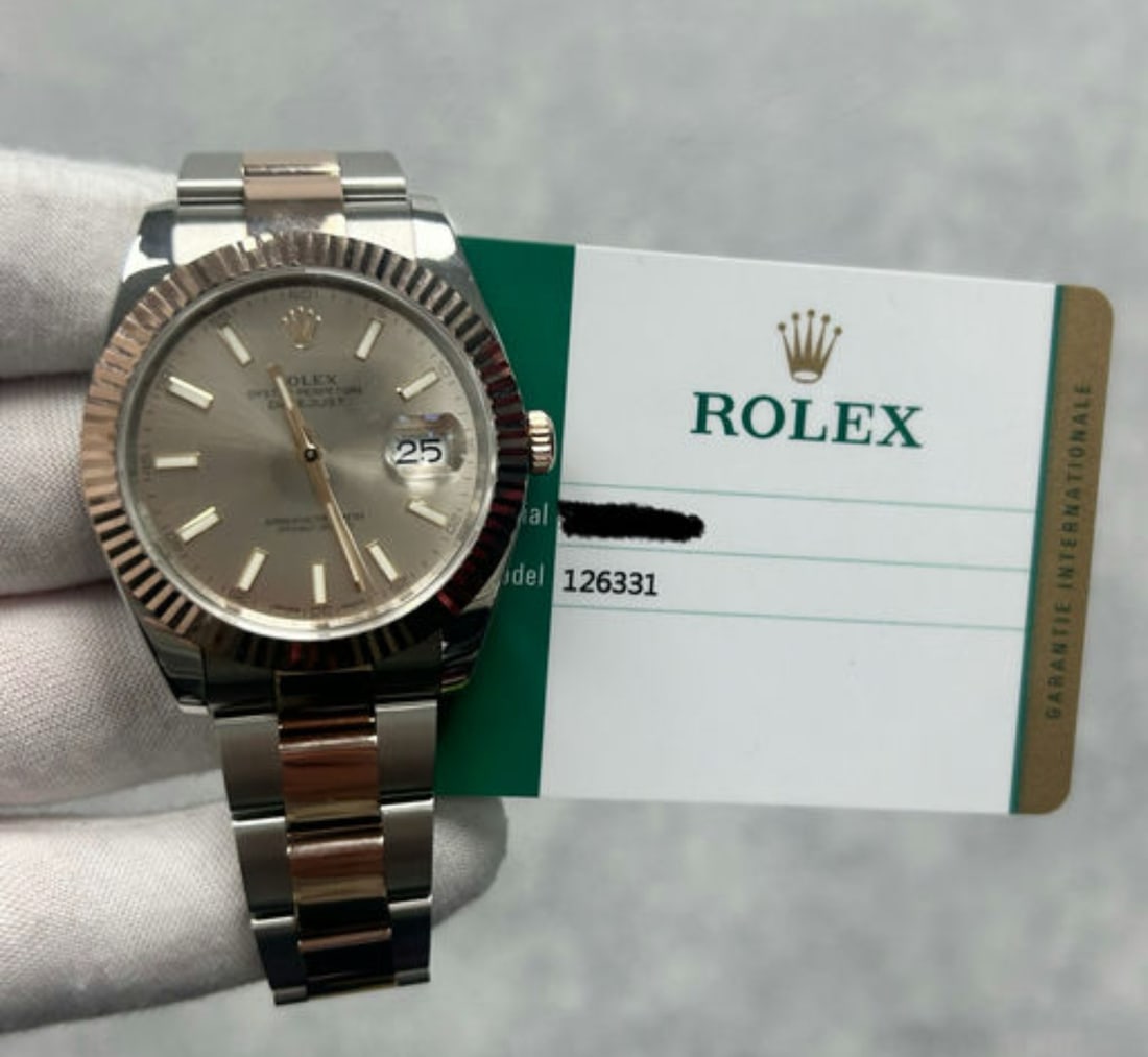 Rolex Ref 126331 Oysterperpetual Two-Tone Fluted Datejust Comes with Box &: Rolex Ref 126331 Oysterperpetual Two-Tone Fluted Datejust Comes with Box & Papers #PAPPS23502v15