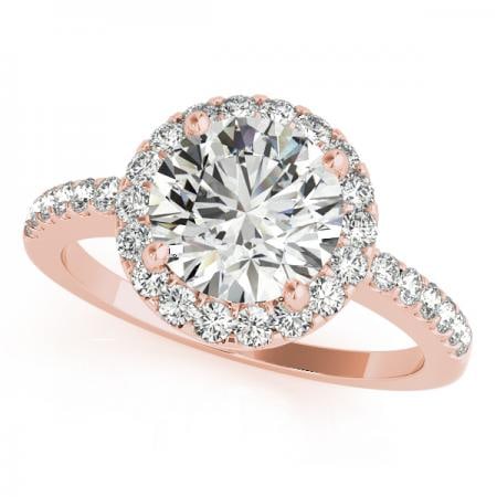 CERTIFIED 18K ROSE GOLD .85 CTW J-K/VS-SI1 DIAMOND HALO ENGAGEMENT RING: CERTIFIED 18K ROSE GOLD .85 CTW J-K/VS-SI1 DIAMOND HALO ENGAGEMENT RING (CENTER STONE DAIMOND .40 CTW J-K/VS-SI1) please request ring size upon payment #PAPPS86307v3
