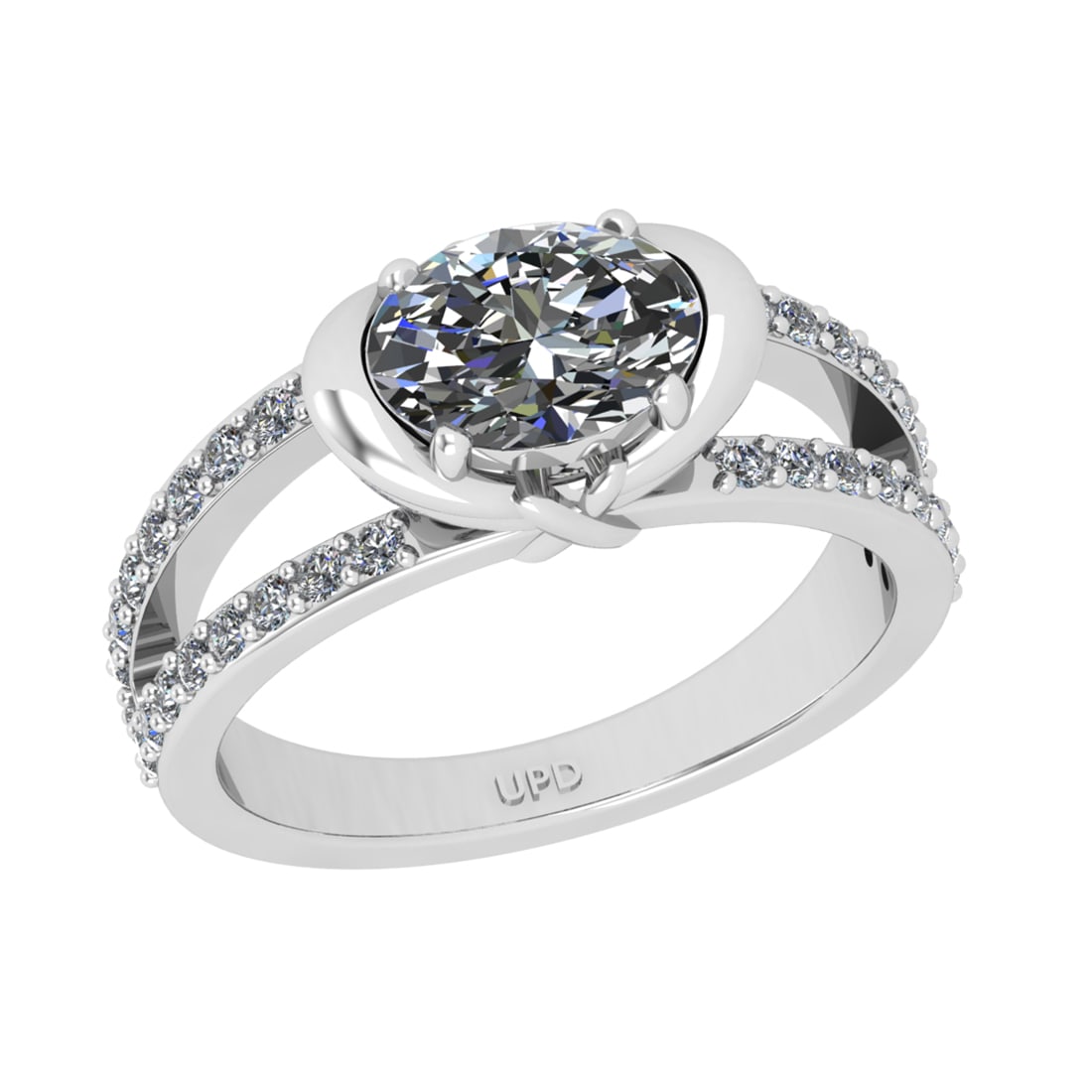 1.90 Ctw IGI Certificate Diamond Set 14K White Gold Engagement Ring: IGI Certificate Center Diamond Weight : 1.50 Ctw (Oval Cut) Center Diamond Color : K Setting : Prong Clarity : VS2 Side Stone Weight Of Ctw 0.40 Ctw Side Stone Color : J-K Stone Clarity : SI2/I1 Stone