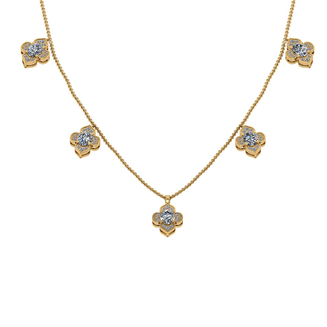 5.99 Ctw VS/SI1 Diamond 14K Yellow Gold Yard Necklace: Center Weight : 5.00 Ctw (Oval Cut) Center Diamond Color : G-H Center Stone Setting : Prong Center Stone Clarity : SI2/I1 Side Stone Weight Of Ctw 0.99 Ctw Side Stone Color : G-H Stone Clarity : VS/SI
