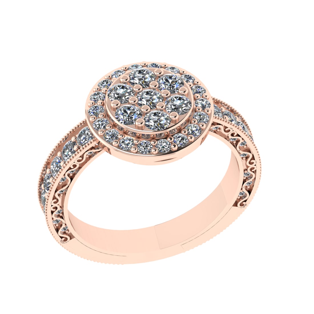 1.50 Ctw VS/SI1 Diamond 14k Rose Gold Engegament/Wedding Ring: Total Diamond Weight : 1.50 Ctw (Round cut) Center Diamond Color :- J-K Center Clarity : VS/SI1 Stone Setting : Prong Metal Weight : Approx 4.90 Gram 14k Rose Gold Engegament/Wedding Ring Current Ring