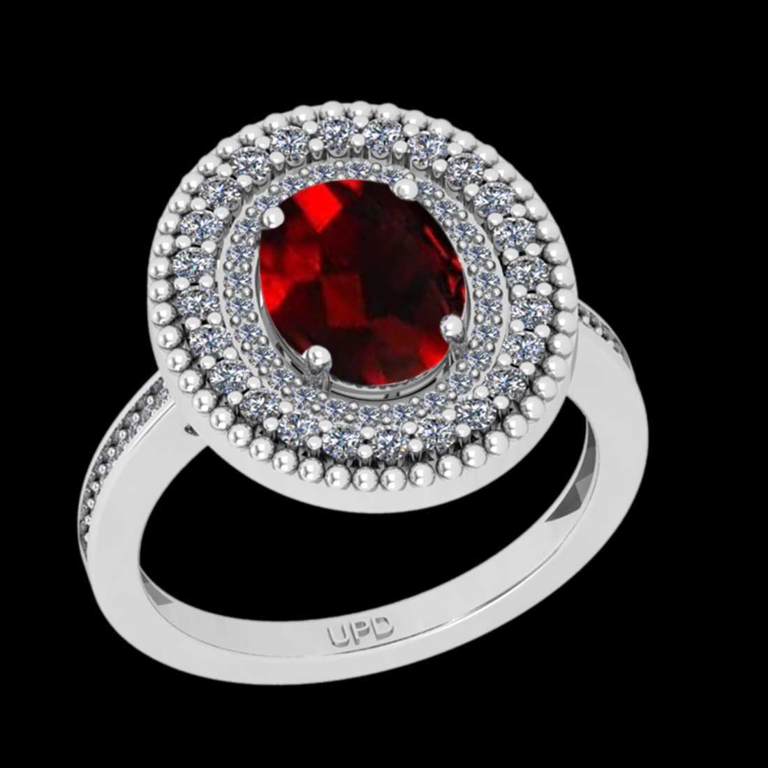 4.17 Ctw VS/SI1 Spessartite Garnet and Diamond 14K White Gold Engagement Ri: Center Stone Weight : 3.65 Ctw ( Oval Cut) Center stone Color :-Spessartite Garnet Center Stone Setting : Prong Side Stone Weight Of Ctw 0.52 Ctw Side Stone Color : J-K Stone Clarity : VS/SI1 Stone Se
