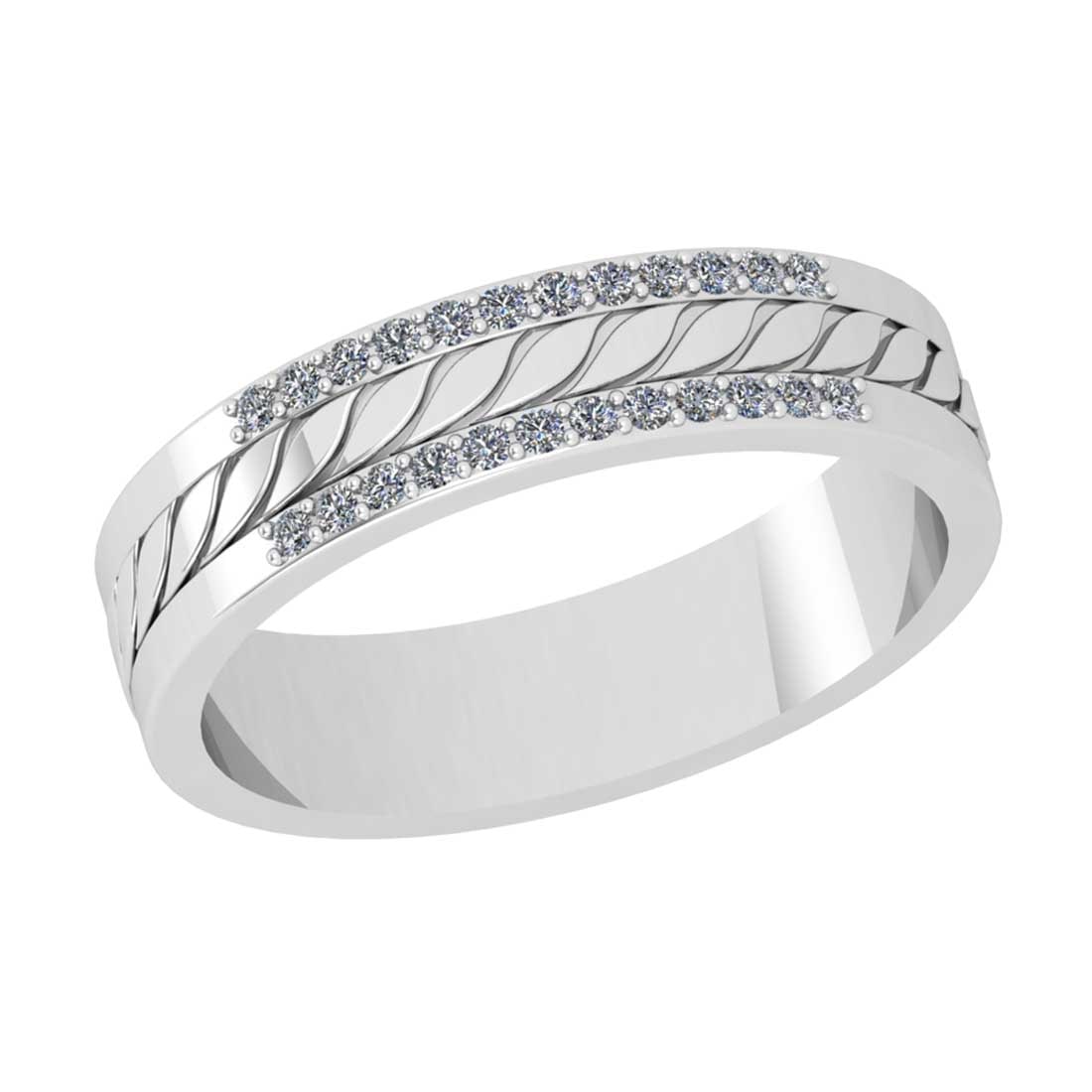 0.18 Ctw SI2/I1 Diamond Style 14K White Gold Eternity Band Ring (1 of 2)