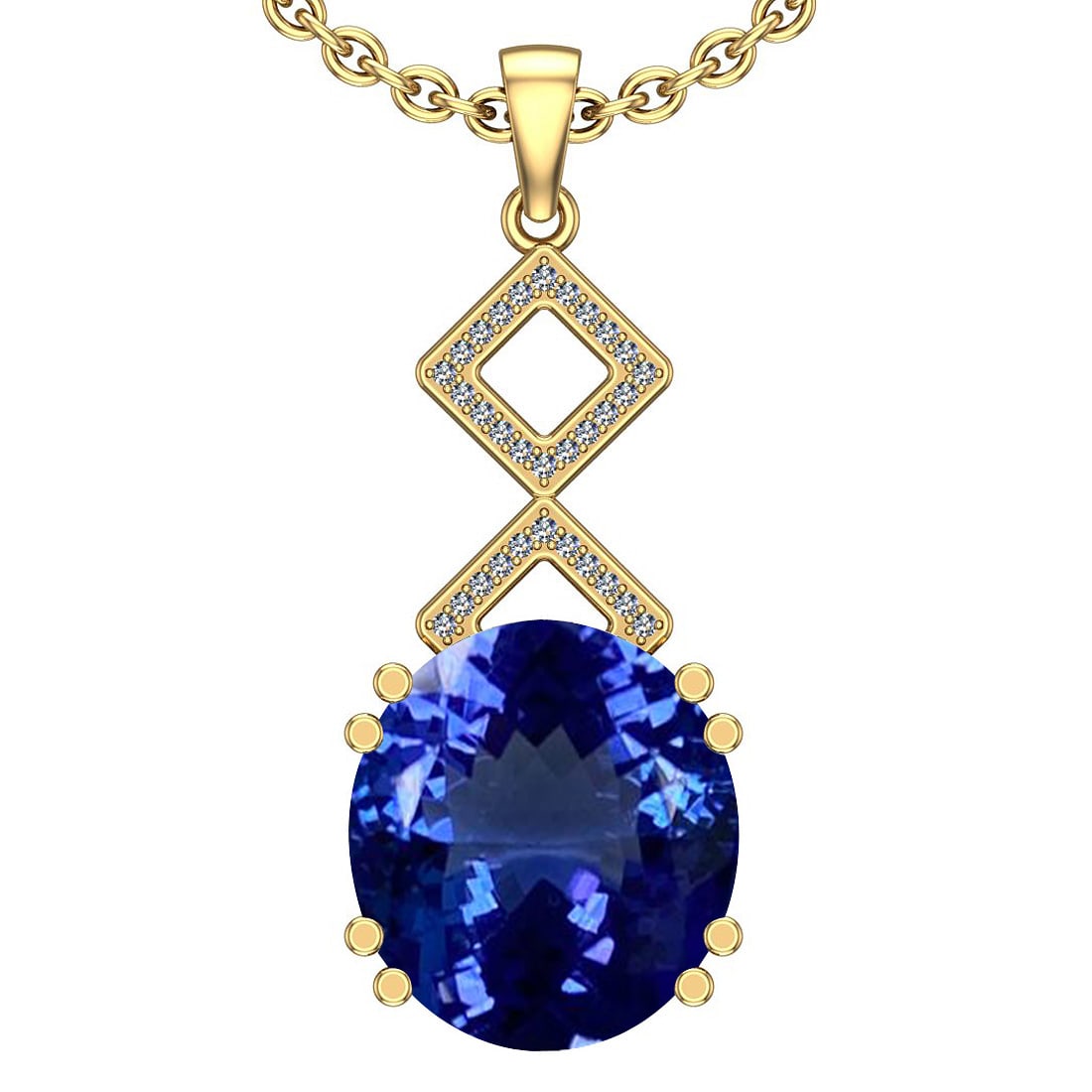 Certified 5.93 Ctw VS/SI1 Tanzanite And Diamond 14k Rose Gold Victorian Sty (1 of 1)