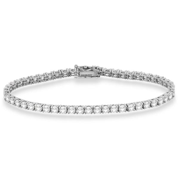 Eternity Diamond Tennis Bracelet 14k White Gold 7.08ctw: CENTER STONE; Diamond CENTER STONE CLARITY; SI CENTER STONE COLOR; J-K CENTER STONE SETTING; Prong SIDE STONE CLARITY; SIDE STONE COLOR; SIDE STONE SETTING; ctw OF SIDE STONE: SIDE STONE QUALITY; 