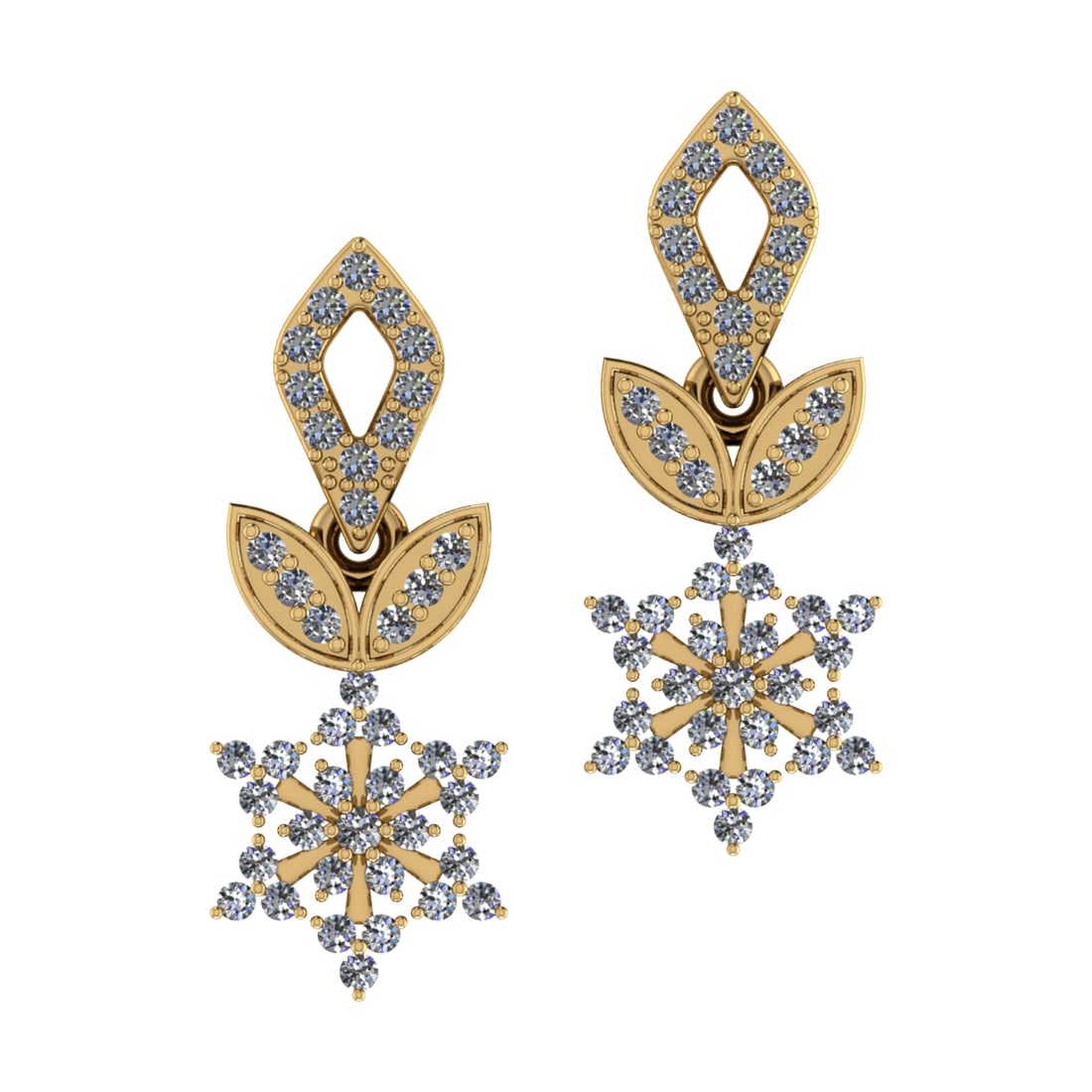 0.50 Ctw SI2/I1Diamond 14K Yellow Gold Earrings (1 of 1)