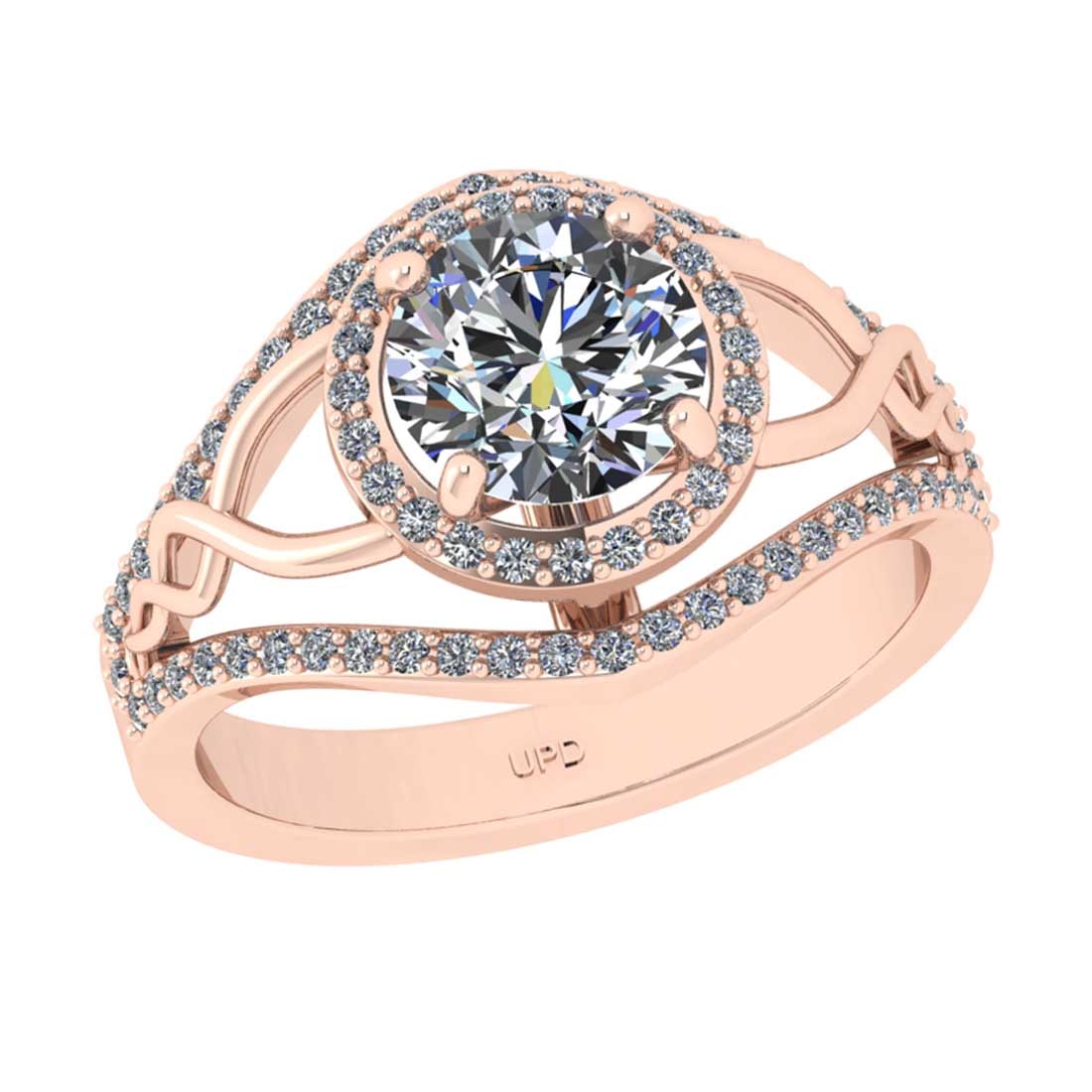1.62 Ctw SI2/I1 Diamond 18K Rose Gold Engagement Ring: Center Diamond Weight : 1.25 Ctw ( Round Cut) Center Diamond Color :-J -K Center Stone Setting : Prong Clarity : SI2/I1 Total Weight Of Ctw 0.37 Ctw Color : J -K Clarity : SI2/I1 Stone Setting : Prong