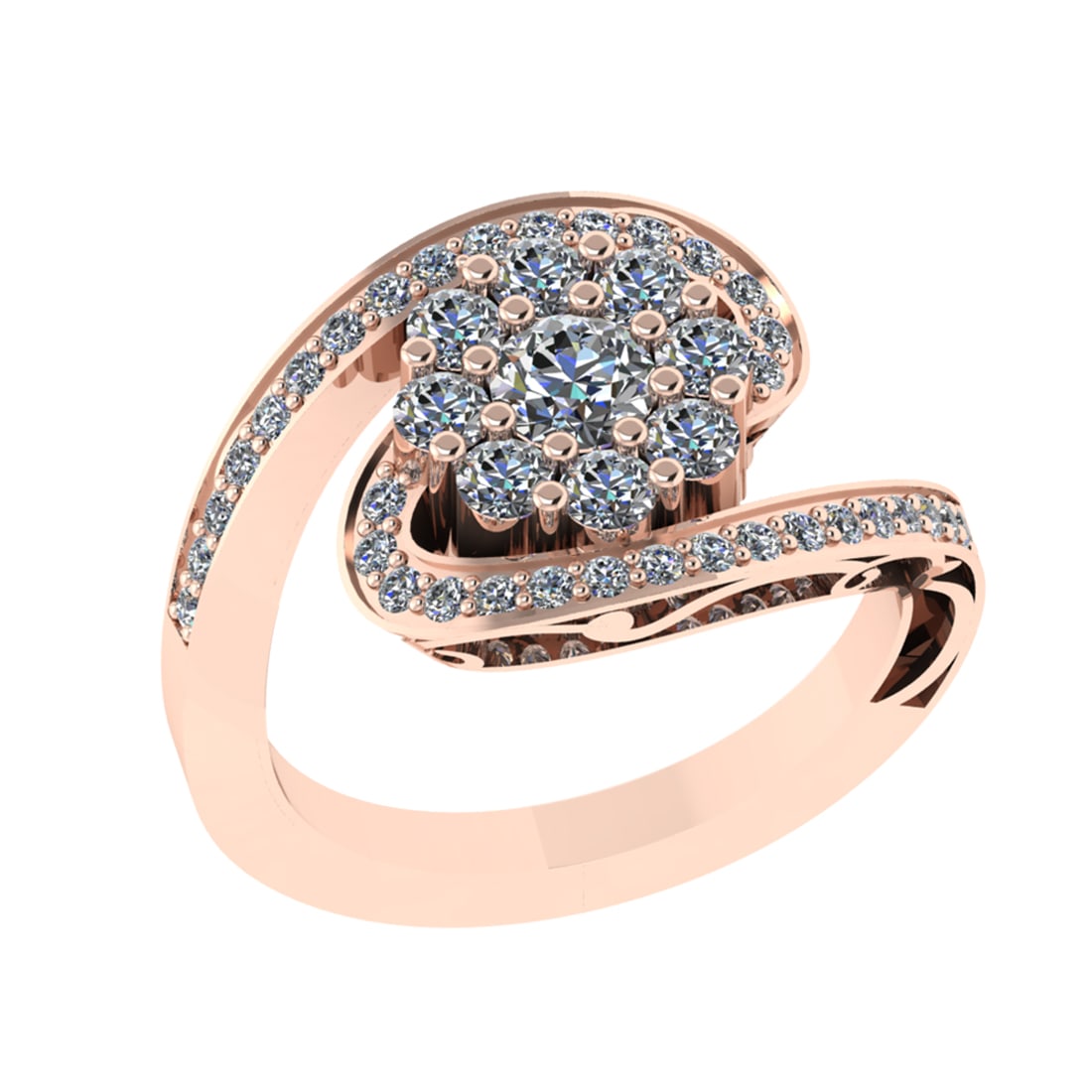 1.22 Ctw VS/SI1 Diamond Prong Set 14K Rose Gold Engagement Ring: Center Diamond Weight :-: 0.88 Ctw ( Round Cut) Color :- J-K Clarity : VS/SI1 Center Stone Setting : Prong Side Diamond Weight Of Ctw 0.34 Ctw Color : J-K Clarity : VS/SI1 Stone Setting : Prong Metal