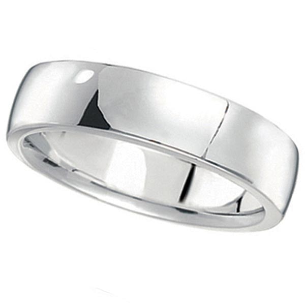 platinum Wedding Ring Low Dome Comfort Fit 5 mm (1 of 1)