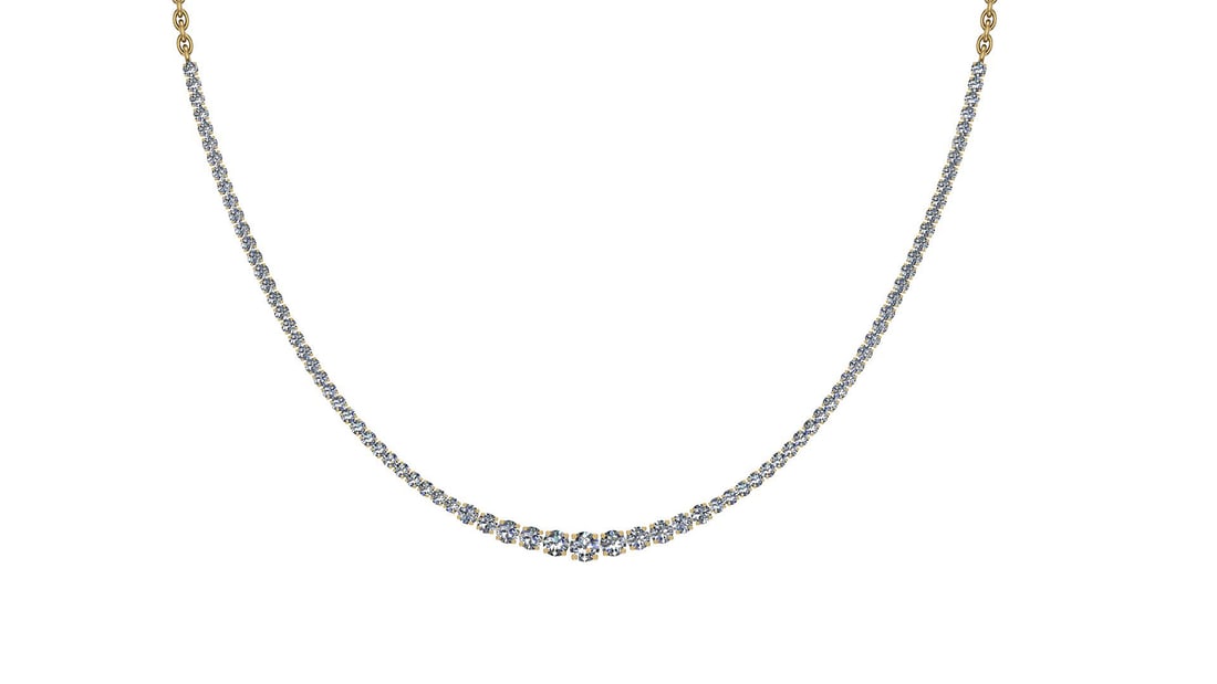 Certified 10.24 Ctw SI2/I1 Diamond 14K Yellow Gold Necklace: Center Diamonds Approx Weight: 10.24 Ctw (Round Cut) Center Diamond Color: J-K Center Clarity: SI2/I1 Stone Setting: Prong Metal Approx Weight: 19.72 Gram 14K Yellow Gold Necklace #PAPPS47853v7