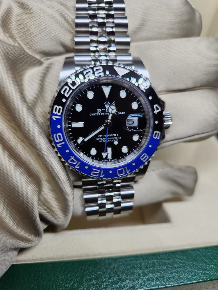 GMT MASTER II Rolex Batman Jubilee Bracelet Comes with Box & Papers: GMT MASTER II Rolex Batman Jubilee Bracelet Comes with Box & Papers #PAPPS12663v8