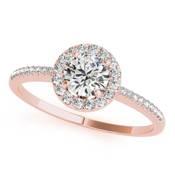 CERTIFIED 18K ROSE GOLD 1.10 CTW J-K/VS-SI1 DIAMOND HALO ENGAGEMENT RING: CERTIFIED 18K ROSE GOLD 1.10 CTW J-K/VS-SI1 DIAMOND HALO ENGAGEMENT RING (CENTER STONE DAIMOND .90 CTW J-K/VS-SI1) please request ring size upon payment #PAPPS86336v3