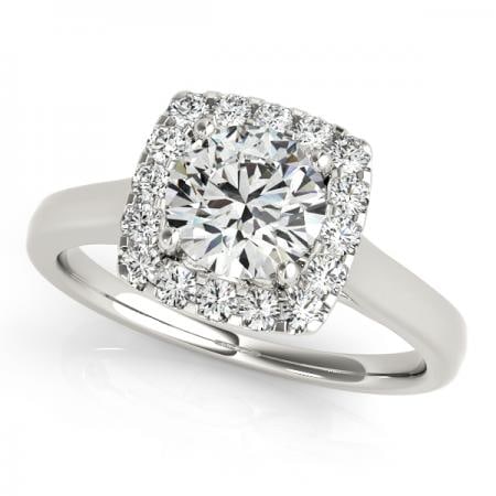CERTIFIED PLATINUM 1.57 CTW J-K/VS-SI1 DIAMOND HALO ENGAGEMENT RING (1 of 1)