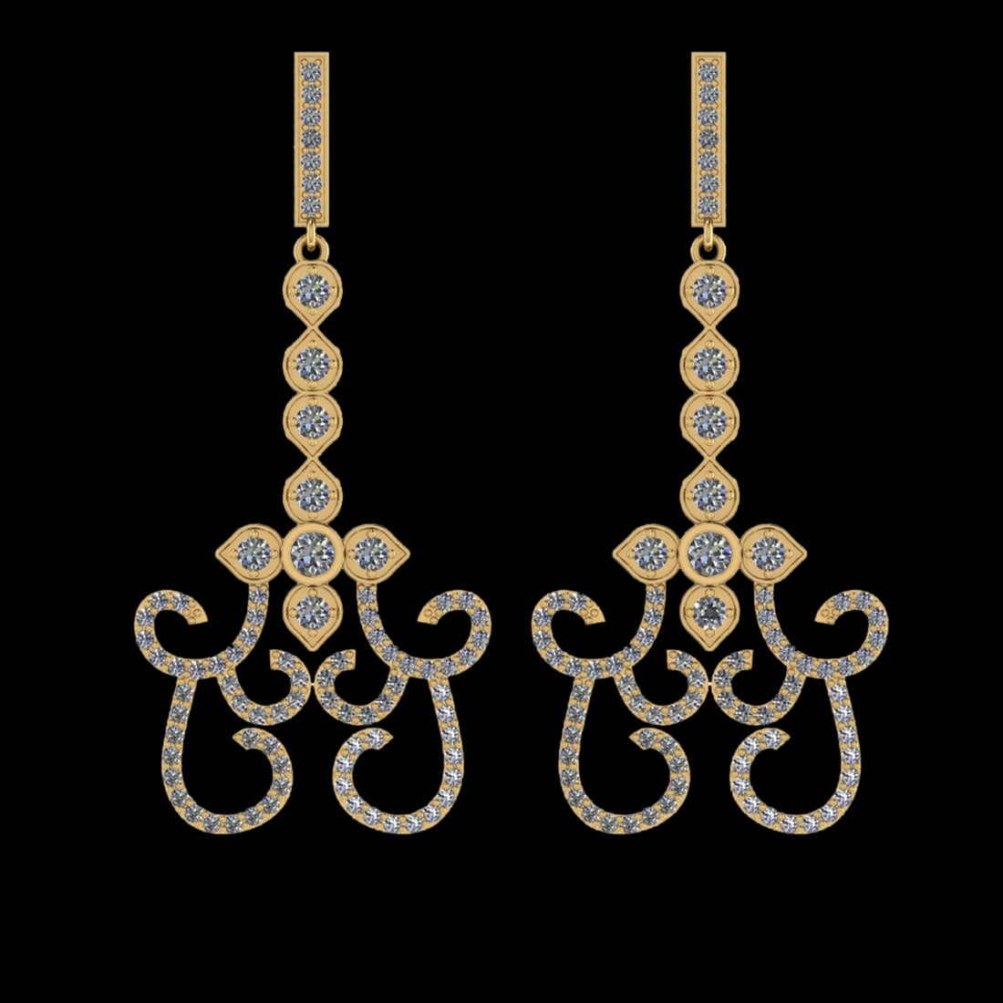 1.52 Ctw VS/SI1 Diamond 14K Yellow Gold Dangling Earrings: Diamond Weight : 1.52 Ctw ( Round Cut ) Diamond Stone Color : J-K Stone Clarity : VS/SI1 Stone Setting : Prong Metal Weight : Approx 9.10 Gram 14K Yellow Gold Dangling Earrings #PAPPS65760v7