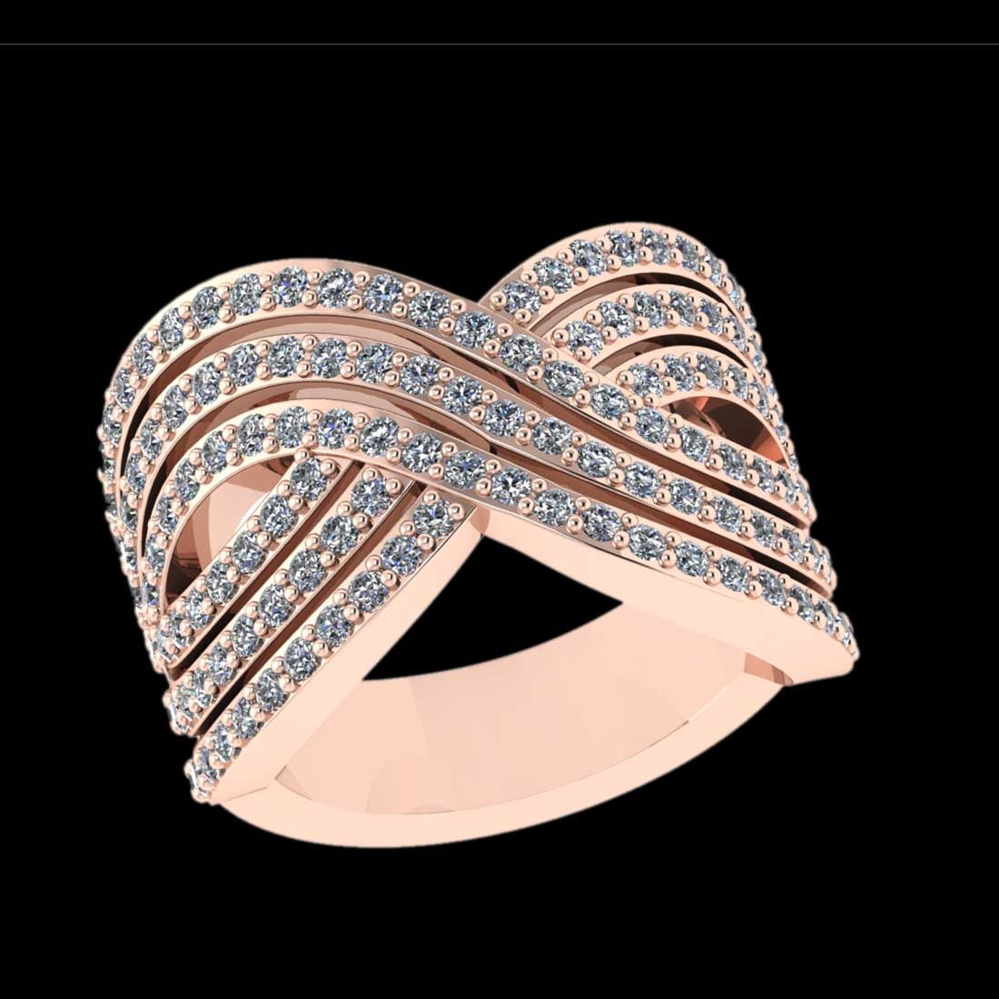 0.90 Ctw SI2/I1 Diamond 10K Rose Gold Eternity Band Ring (1 of 2)