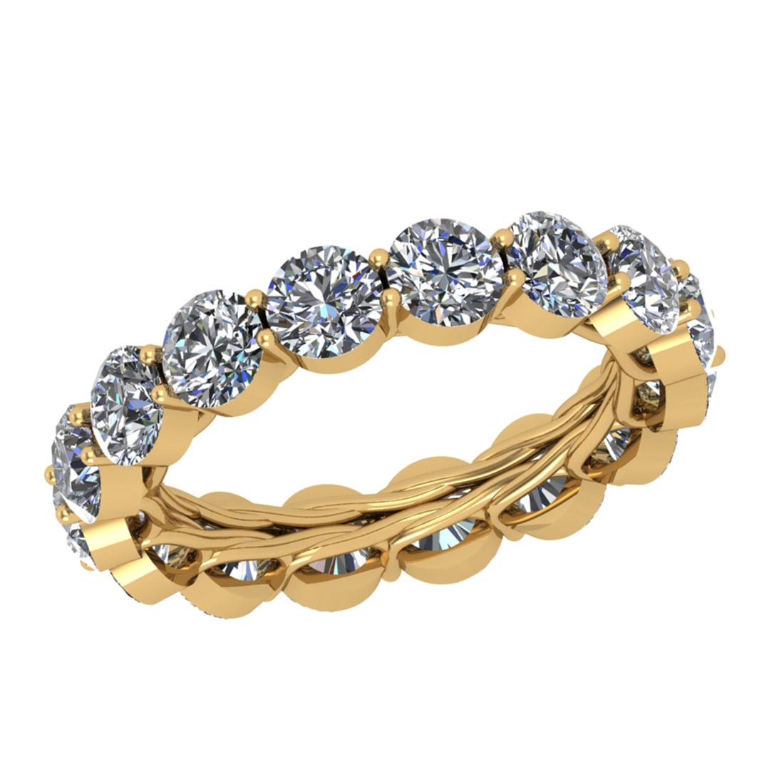 8.00 Ctw SI2/I1 Diamond 14K Yellow Gold Men s Band Ring (1 of 2)