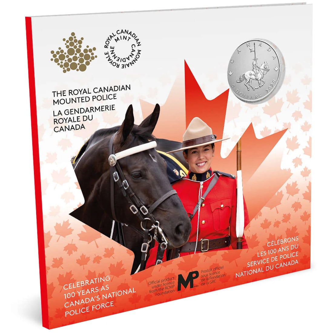 2020 $5 Moments To Hold: Celebrating 100 Years of the RCMP as Canada s Nati: 2020 $5 Moments To Hold: Celebrating 100 Years of the RCMP as Canada s National Police Force - Pure Silver Coin #PAPPS98550v15