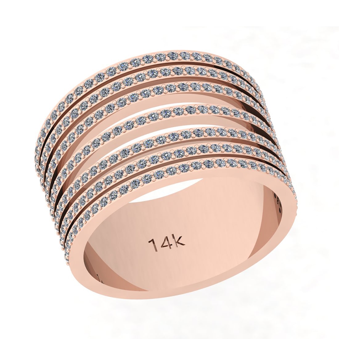 1.30 Ctw Si2/i1 Diamond 14K Rose Gold Groom Wedding Band Ring: Total Weight : 1.30 Ctw (Round Cut ) Diamond Stone Color : J-K Stone Clarity : Si2/i1 Diamond Stone Setting : Prong Metal Weight : Approx 11.50 Gram 14K Rose Gold Groom Wedding Band Ring Current Ring