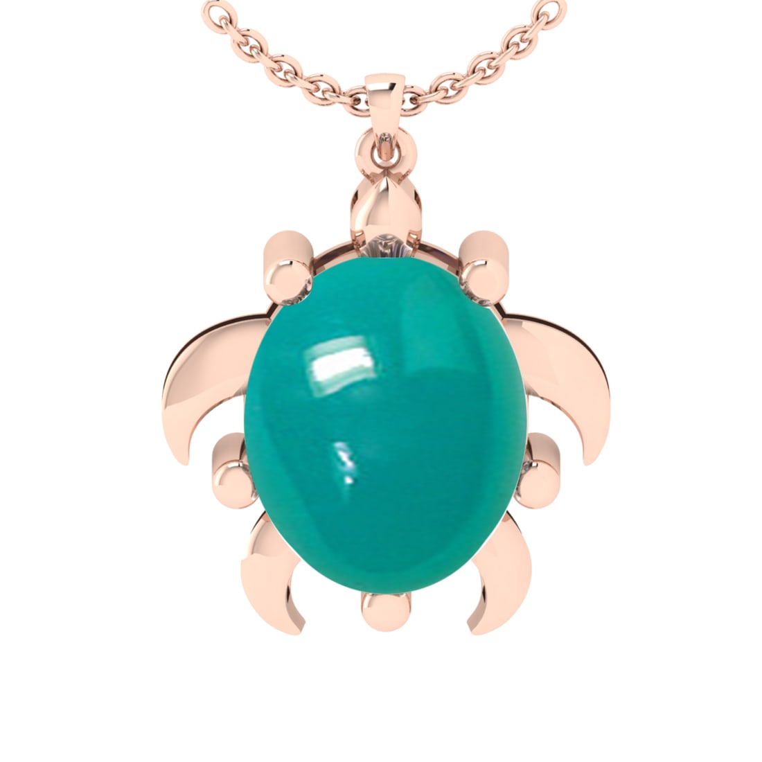 6.64 Ctw Emerald 14k Rose Gold Pendant: Center Stone Weight : 6.64 Ctw ( Oval Cab) Center Stone Color :-Emerald Stone Setting : Prong Metal Weight : Approx 3.80 gram 14k Rose Gold Pendant #PAPPS69677v12