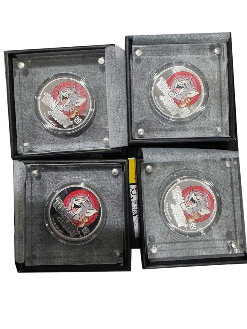 Tom and Jerry 80th Years Clelebation of Authenticity 1 oz Silver Coin ( Pac: Tom and Jerry 80th Years Clelebation of Authenticity 1 oz Silver Coin ( Pack of 4pec ) #PAPPS98488v15