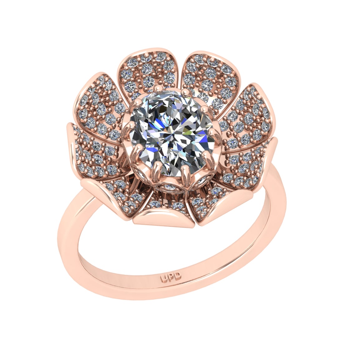 1.60 Ctw GIA Certificate Diamond Set 14K Rose Gold Engagement Ring: GIA Certificate Center Diamond Weight : 1.50 Ctw (Oval Cut) Center Diamond Color : J Setting : Prong Clarity : SI1 Side Stone Weight Of Ctw 0.10 Ctw Side Stone Color : J-K Stone Clarity : SI2/I1 Stone