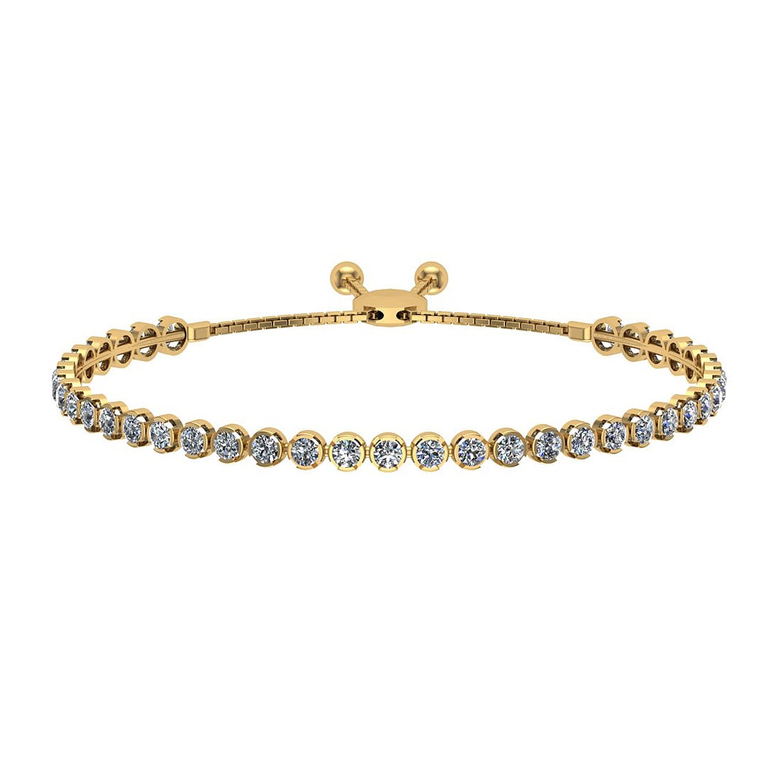 1.12 Ctw SI2/I1 Diamond Crown Set 14K Yellow Gold Slide Bracelet: Center Diamond Weight : 1.12 Ctw (Round Cut) Center Diamond Color :- J-K Center Clarity : SI2/I1 Stone Setting : Crown Metal Weight : Approx 6.50 Gram 14K Yellow Gold Slide Bracelet TC230-1.7SB #PAPPS