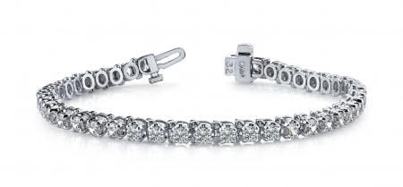 14KT WHITE GOLD .75 CTW G-H VS2/SI1 PRONG SET DIAMOND STRAND TENNIS BRACELE: 14KT WHITE GOLD .75 CTW G-H VS2/SI1 PRONG SET DIAMOND STRAND TENNIS BRACELET #PAPPS19965v5