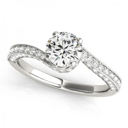 CERTIFIED 18KT WHITE GOLD 1.05 CTW J-K/VS-SI1 DIAMOND ENGAGEMENT RING (1 of 1)