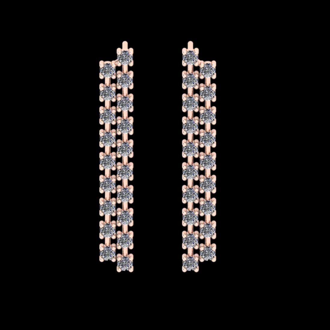 1.14 Ctw SI2//I1 Diamond 14 K Rose Gold Earrings: Total Diamond Weight : 1.14 Ctw (Round cut) Center Diamond Color :- J-K Center Clarity : SI2//I1 Stone Setting : Prong Metal Weight : Approx 7.20 Gram 14 K Rose Gold Earrings C405-2E Size :-2.25 #PAPP