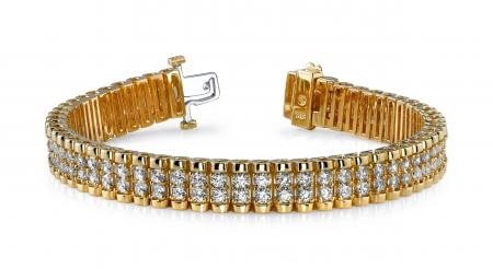 14K YELLOW GOLD 2 CTW G-H I1/I2 GRAND DOUBLE DIAMOND BRACELET: 14K YELLOW GOLD 2 CTW G-H I1/I2 GRAND DOUBLE DIAMOND BRACELET #PAPPS23467v5
