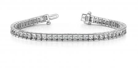 14K WHITE GOLD 2.50 CTW G-H SI2/SI3 CLASSIC DIAMOND BOX TENNIS BRACELET (1 of 1)