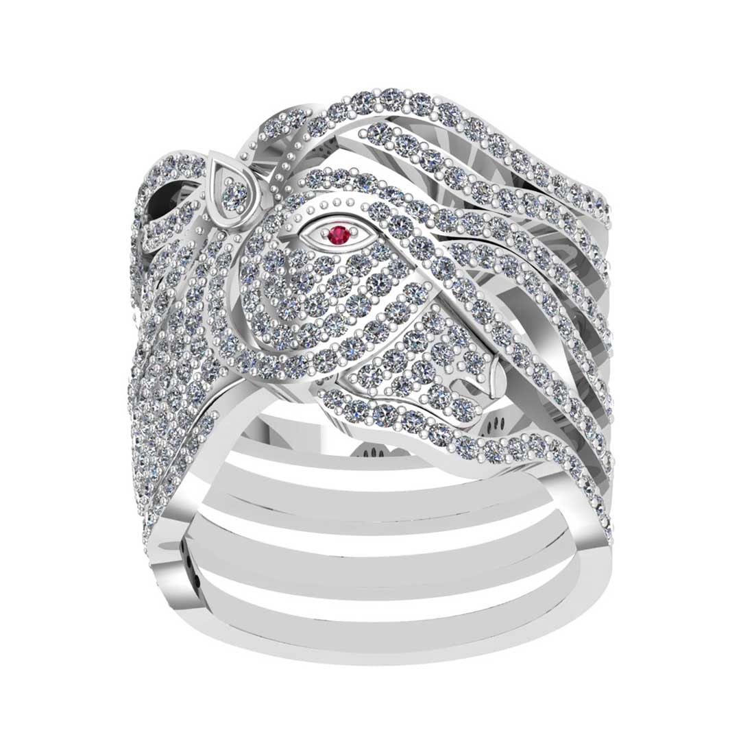 1.71 Ctw SI2/I1 Diamond Prong Set 10k White Gold Men s Horse Band Ring: Total Diamond Weight : 1.71 Ctw (Round cut) Center Diamond Color :- J-K Center Clarity : SI2/I1 Stone Setting : Prong Metal Weight : Approx 13.80 Gram 10k White Gold Men s Horse Band Ring Current Ring