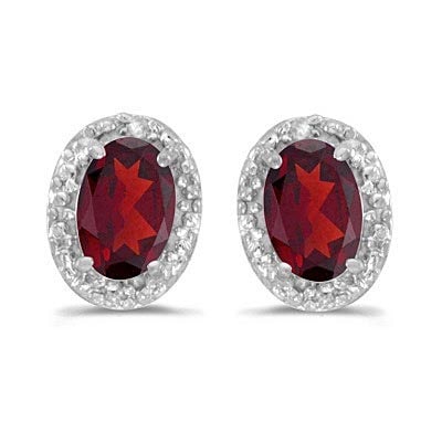 Diamond and Ruby Earrings in 14k White Gold 1.20ctw (1 of 1)