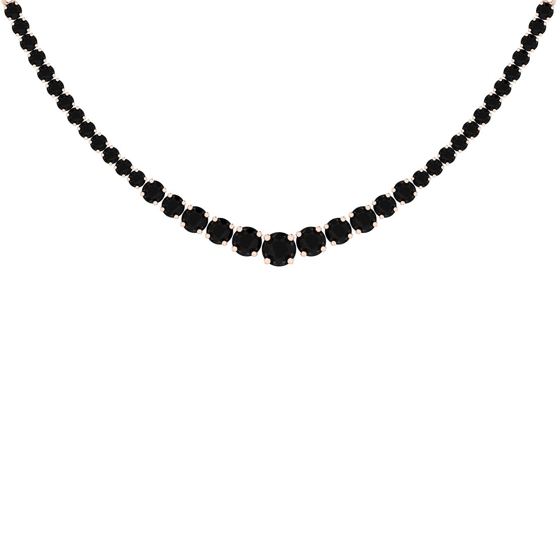 5.63 Ctw i2/i3 Treated Fancy Black Diamond 14K Rose Gold Necklace: Center Diamond Weight : 5.63 Ctw ( Round cut) Center Diamond Color : Treated Fancy Black Dimaond Center Clarity : i2/i3 Center Stone Setting : Prong Metal Weight : Approx 15.00 Gram 14K Rose Gold Ladi