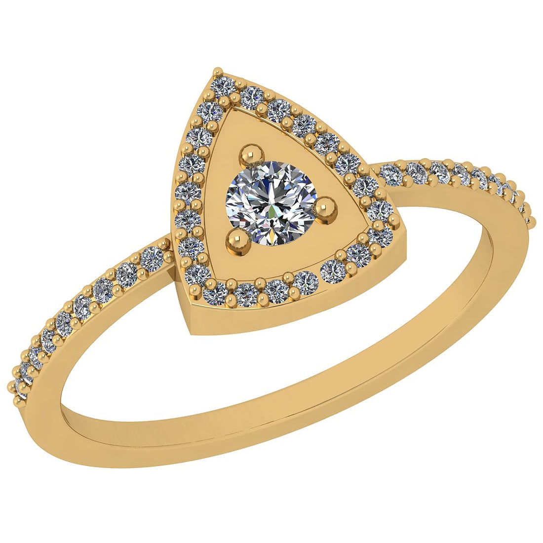 0.30 Ctw VS/SI1 Diamond 14K Yellow Gold Vintage Style Ring (1 of 1)