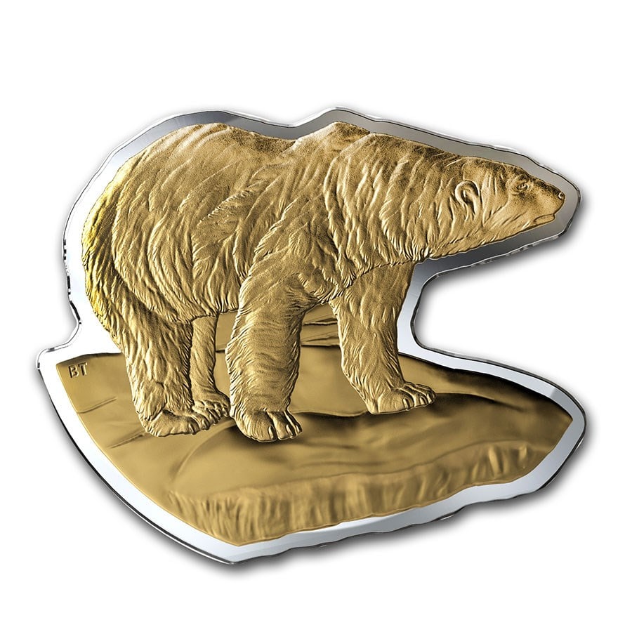 2020 Canada 3 oz Silver $50 Real Shapes: The Polar Bear: 2020 Canada 3 oz Silver $50 Real Shapes: The Polar Bear #PAPPS98511v15