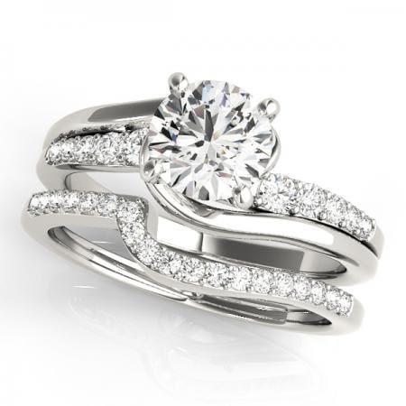 CERTIFIED PLATINUM 1.31 CTW J-K/VS-SI1 DIAMOND BRIDAL SET (1 of 1)