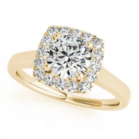 CERTIFIED 18K YELLOW GOLD 1.57 CTW J-K/VS-SI1 DIAMOND HALO ENGAGEMENT RING (1 of 1)
