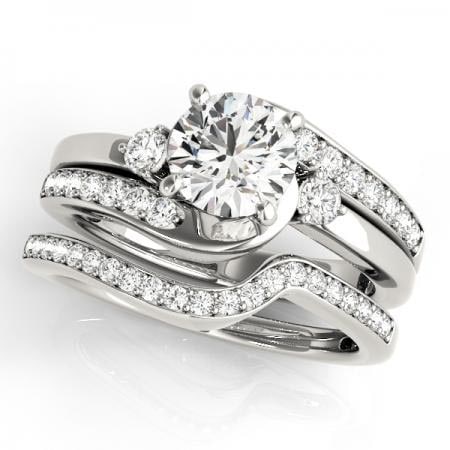 CERTIFIED PLATINUM 1.36 CTW J-K/VS-SI1 DIAMOND BRIDAL SET (1 of 1)