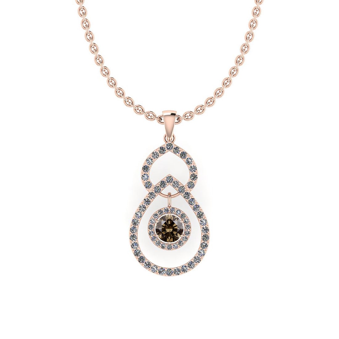 Certified 3.08 Ctw SI1/SI2 Natural Fancy Brown Yellow And White Diamond 14K: Center Approx Weight: 1.51 Ctw (Round Cut) Center Diamond Color: Natural Fancy Brown Yellow Diamond Center Setting ; Prong Side Stone 1.57 ctw Side Stone Color: G-H Side Stone Setting: Prong Side Ston