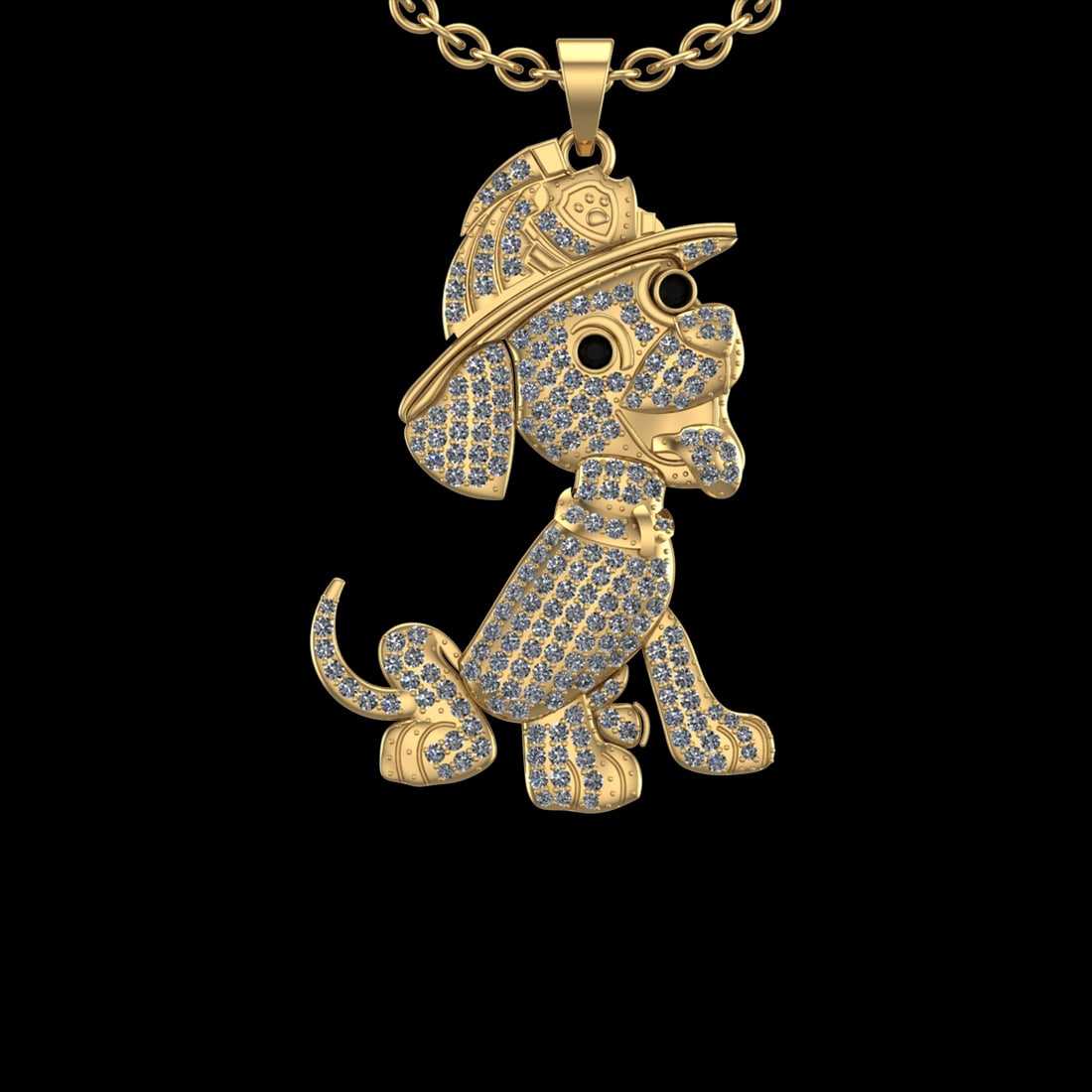 2.88 Ctw SI2/I1 Treated Fancy Black and white Diamond 18K Yellow Gold Hip H: Eye stone weight :- 0.13 ctw eye stone color :-Treated Fancy Black Diamond Setting : Prong Clarity : SI2/I1 Total Diamond Weight : 2.75 Ctw (Round cut) Center Diamond Color :- J-K Center Clarity : SI2