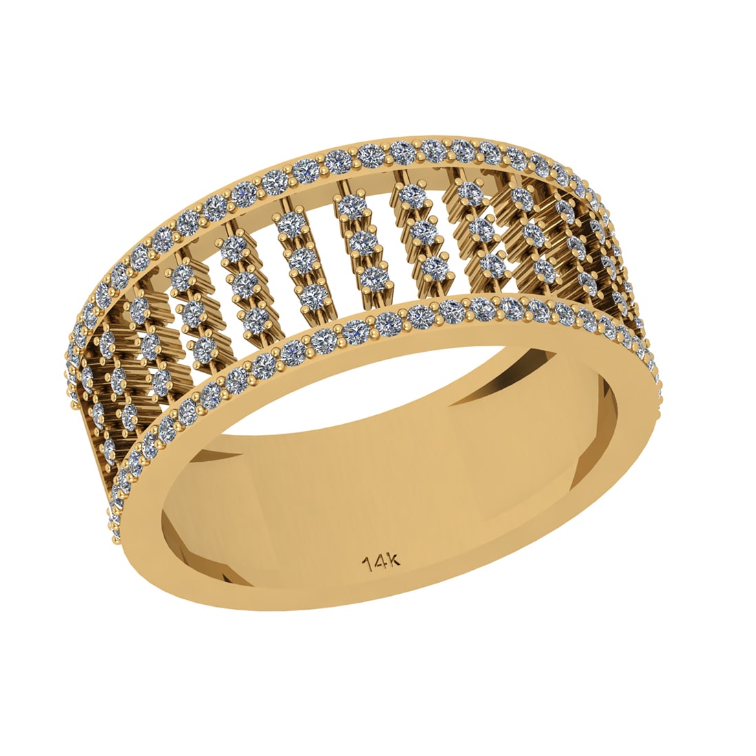 0.50 Ctw Si2/i1 Diamond 14K Yellow Gold Eternity Band Ring: Total Weight : 0.50 Ctw (Round Cut ) Diamond Stone Color : J-K Stone Clarity : Si2/i1 Diamond Stone Setting : Prong Metal Weight : Approx 4.80 Gram 14K Yellow Gold Eternity Band Ring Current Ring